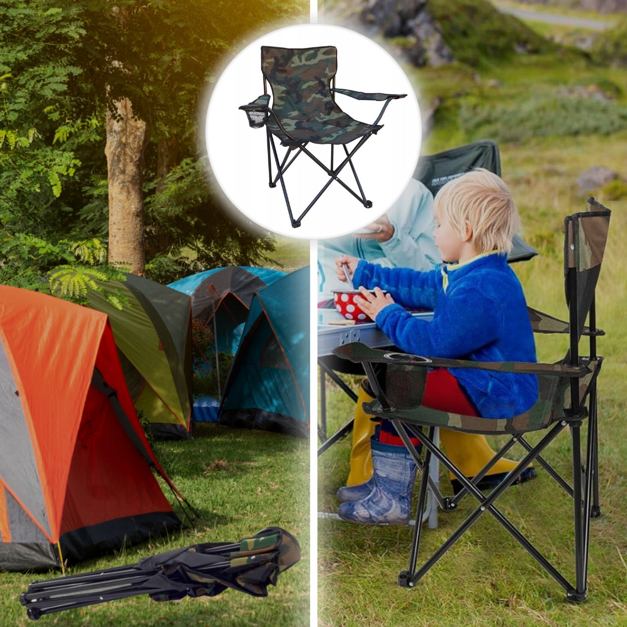 FISHING CHAIR FISHING FOLDING FISH CHAIR + COVER HANDLE EAN (GTIN) 5907745919534