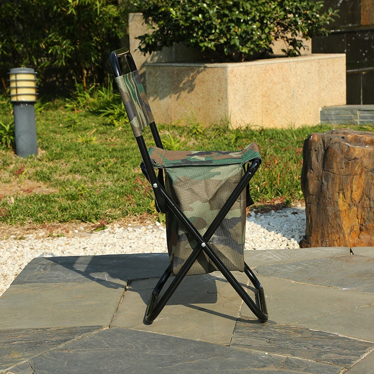 FISHING CHAIR FOLDING HIKING FISH CAMPING CHAIR WITH BACKREST Color silver