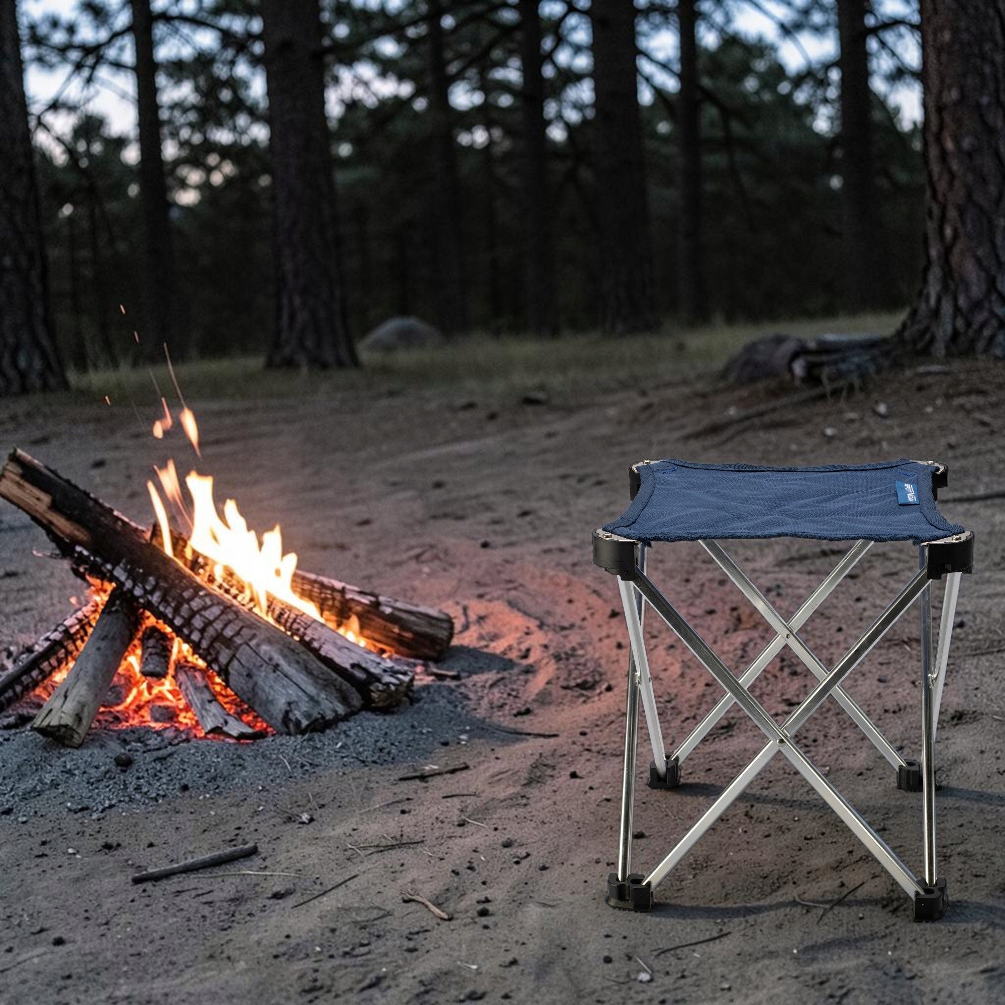 FISHING CHAIR HIKING CHAIR CAMPING FOLDING SPORTVIDA Color blue