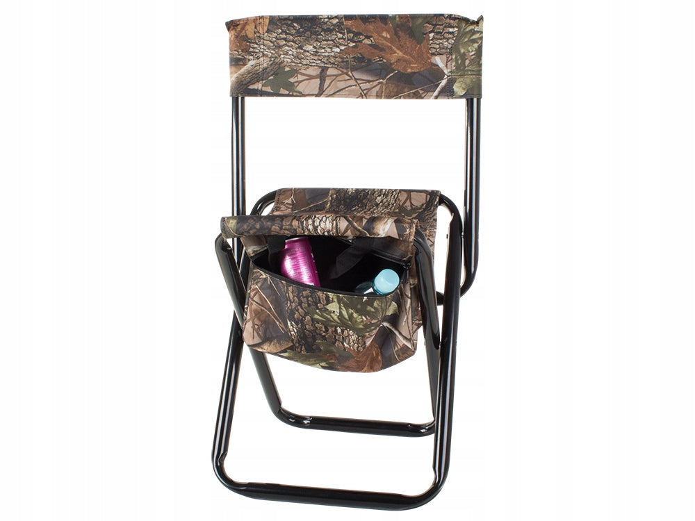 FISHING CHAIR WITH BACKREST AND CAMPING HIKING BAG FISH HOLDER Model Krzesło taboret oparcie plecak