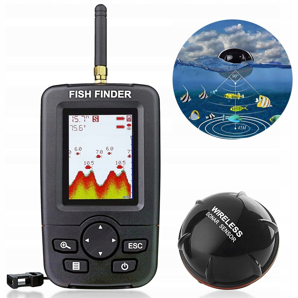 FISHING ECHO SOUNDER WIRELESS SONAR FISH PROBE FOR BAIT BOAT
