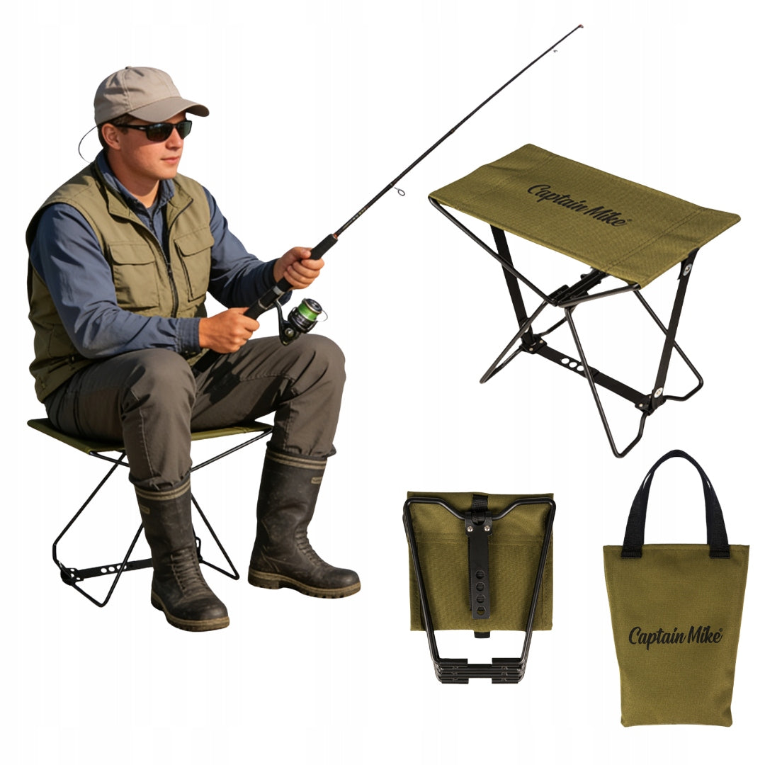 FISHING FOLDING CHAIR tourist field + bag Captain Mike