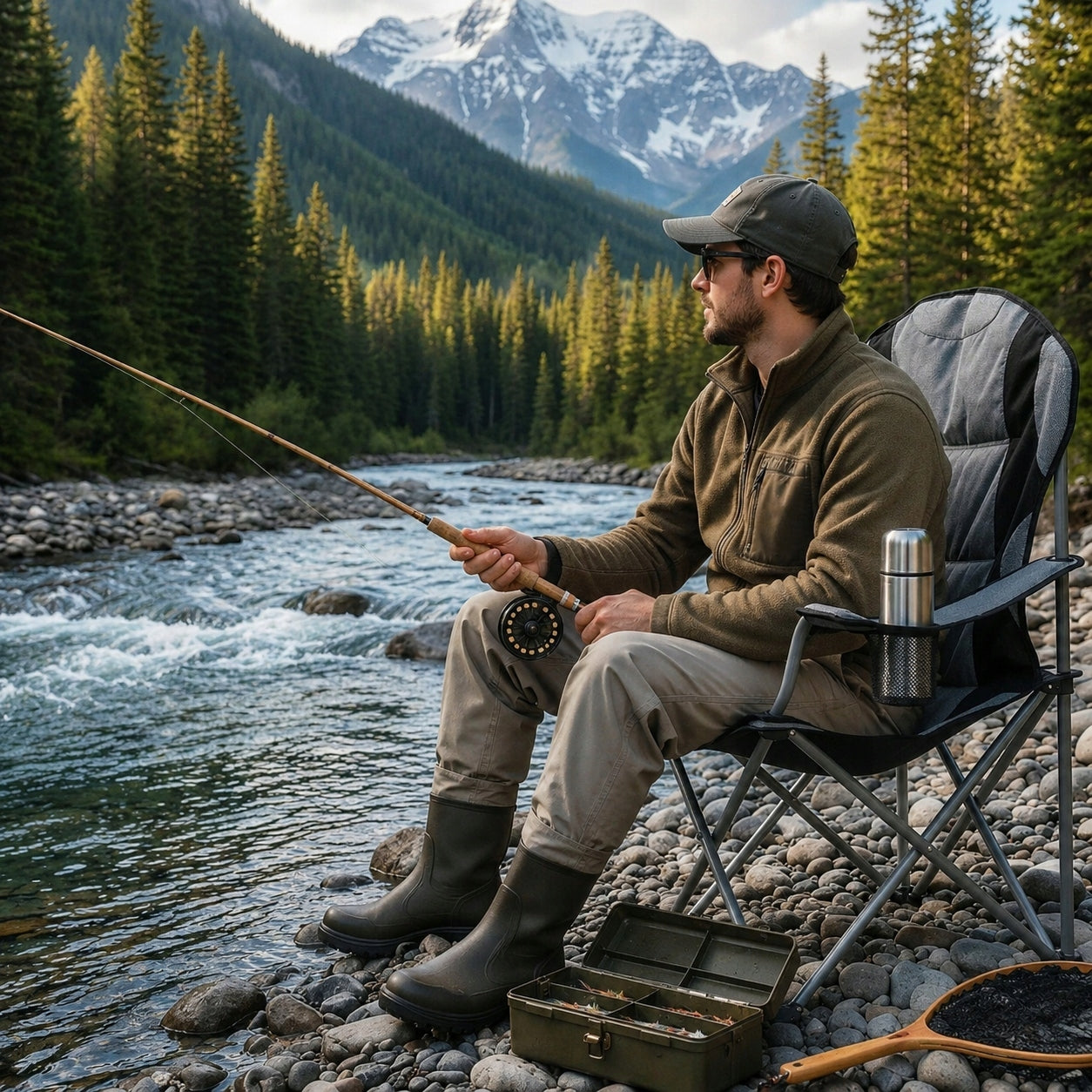FISHING FOLDING HIKING CHAIR WITH BACKREST DURABLE SOLID GREY Kind chair