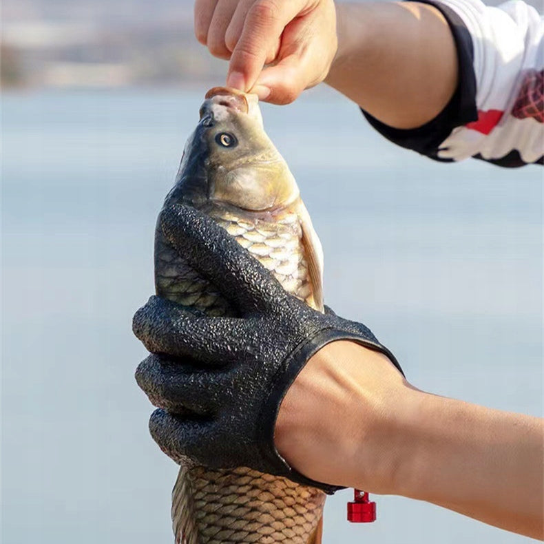 FISHING GLOVES FOR CATCHING FISH NON-SLIP 5 FINGERS REMOVABLE PAIR Brand no brand