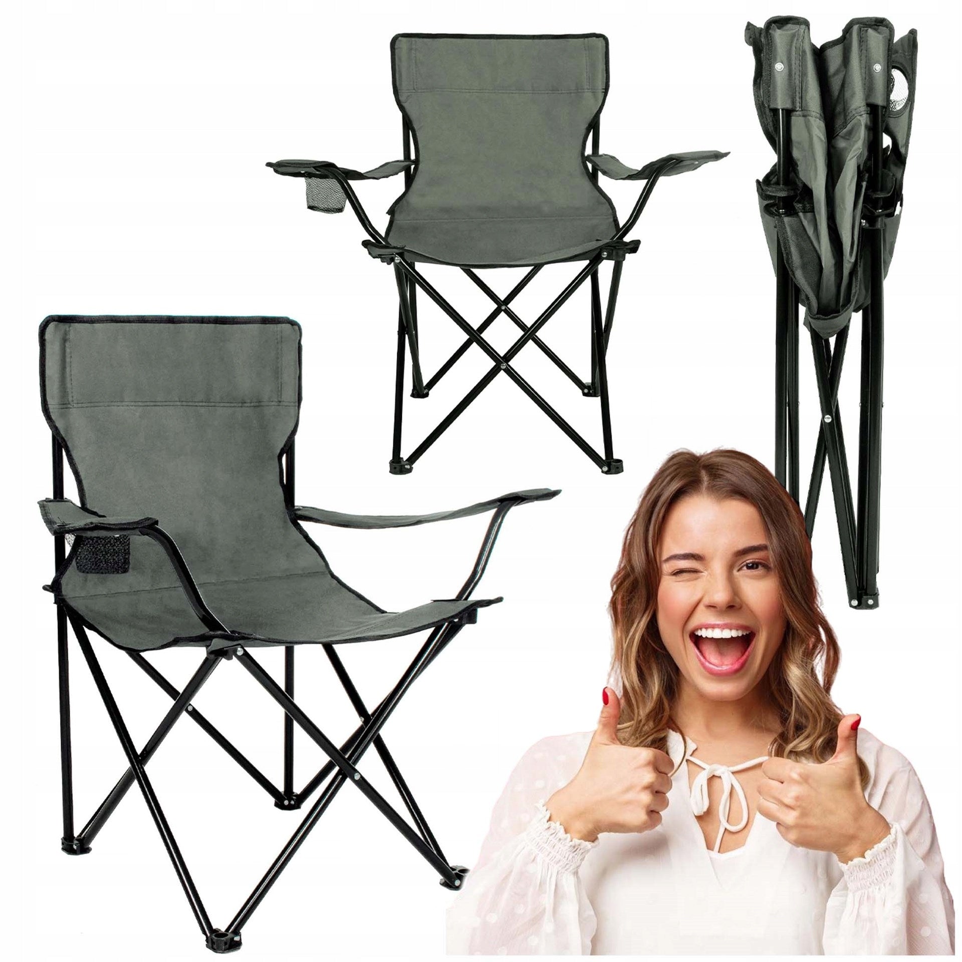 FISHING HIKING CHAIR FOLDING LARGE ARMCHAIR XXL CAMPING CHAIR