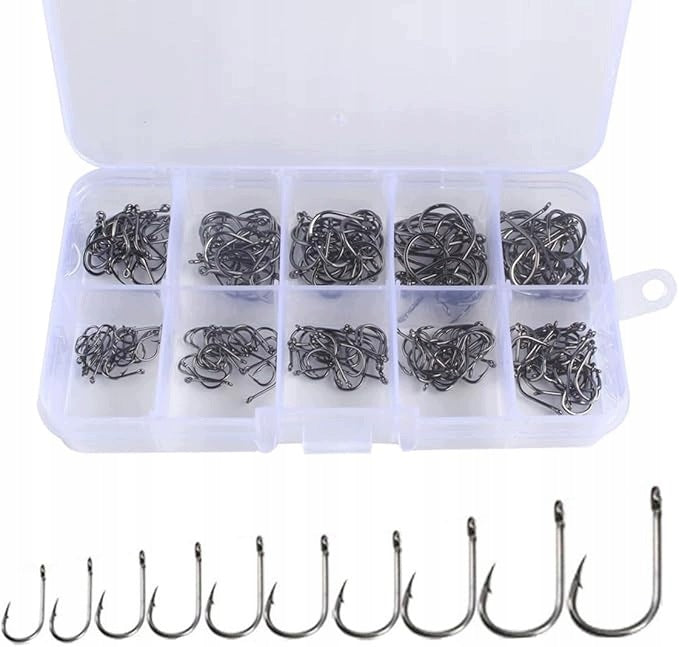 FISHING HOOKS 500 PCS 3-12 HIGH CARBON SHARP SET MIX