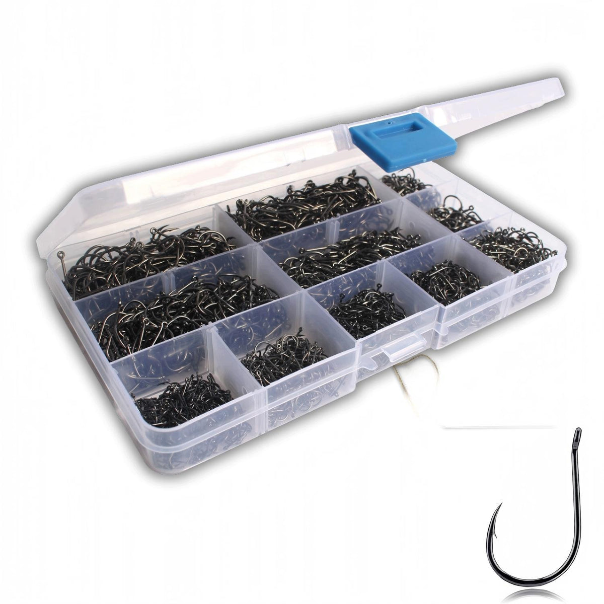 FISHING HOOKS 500 PCS MIX 3-12 STRONG SHARP IN BOX Packaging status original