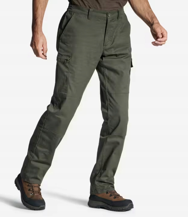 FISHING HUNTING TROUSERS TACTICAL KHAKI XXL Color green