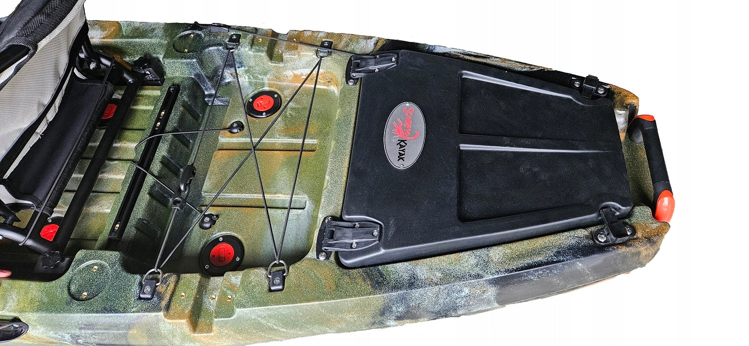 FISHING KAYAK WITH FOOT DRIVE PEDAL FLAP MOTOR SCORPIO Length 300 cm
