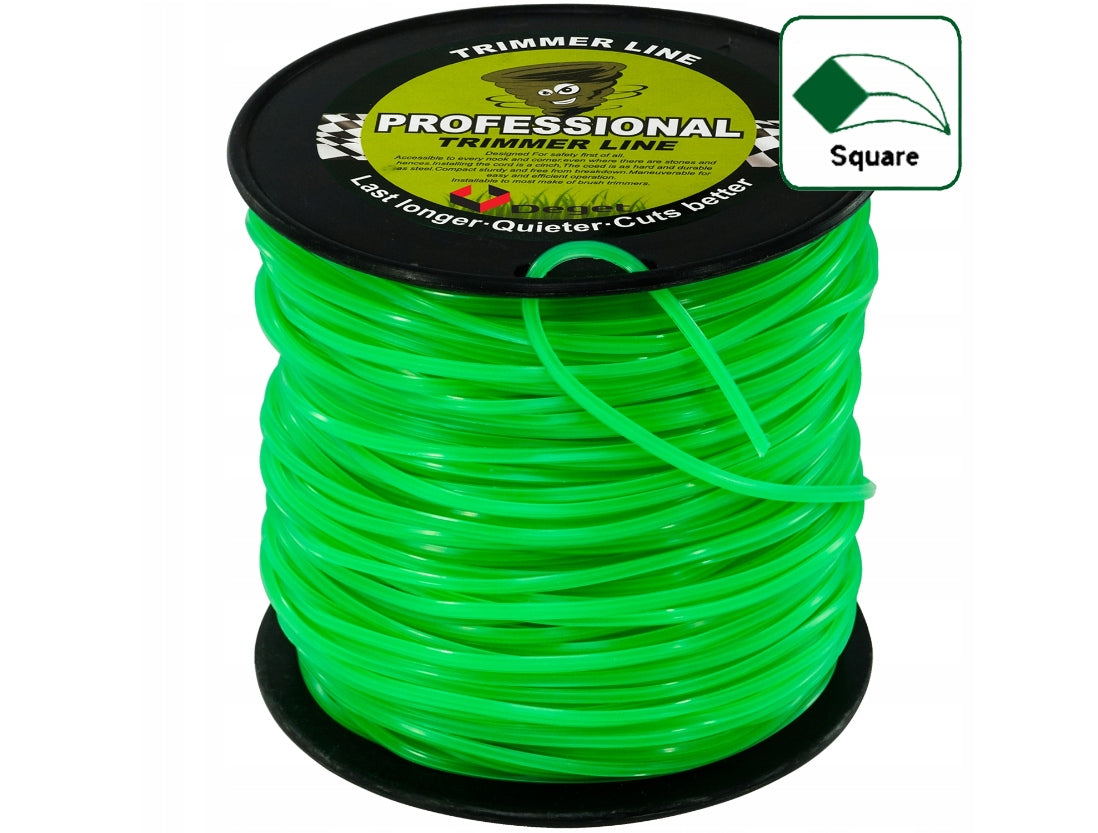 FISHING LINE FOR SCYTHES AND TRIMMERS 2,4 mm SQUARE 100 mb Manufacturer code V90123
