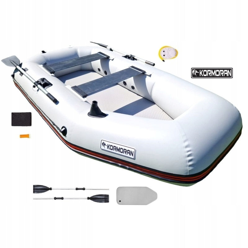 FISHING Pontoon 2os Kormoran 260 AD FLOOR AIRDECK Strong PVC Manufacturer code PONTON SZARY WĘDKARSKI PODŁOGA AIRDECK 2-OS