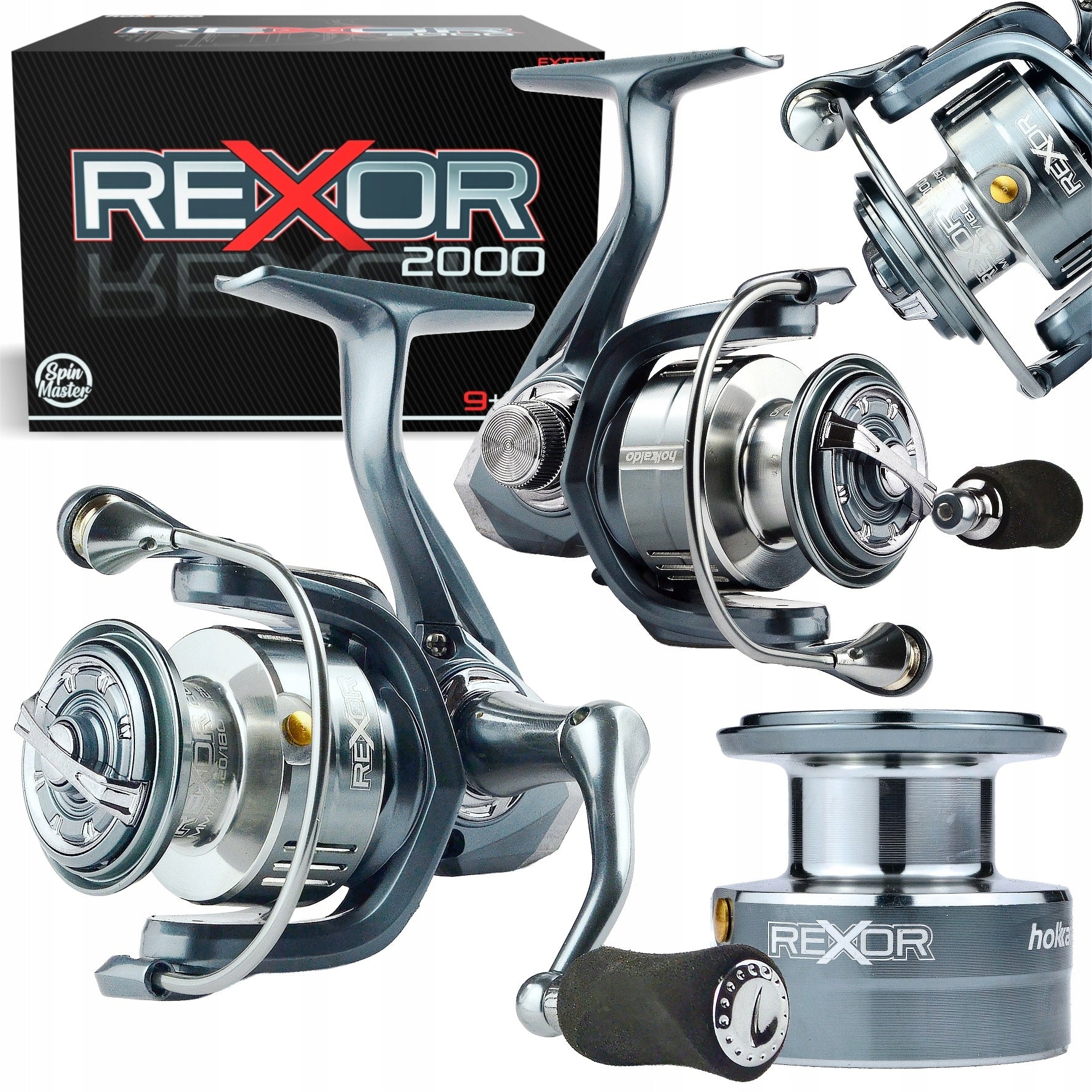 FISHING REEL HOKKAIDO REXOR 2000 - 9+1 BB + STOCK ALUMINIUM SPOOL