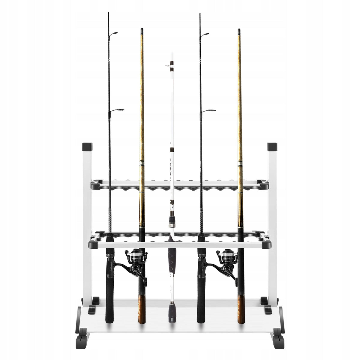 FISHING ROD HOLDER FREESTANDING 24-POLE ROD DISPLAY RACK Packaging status original