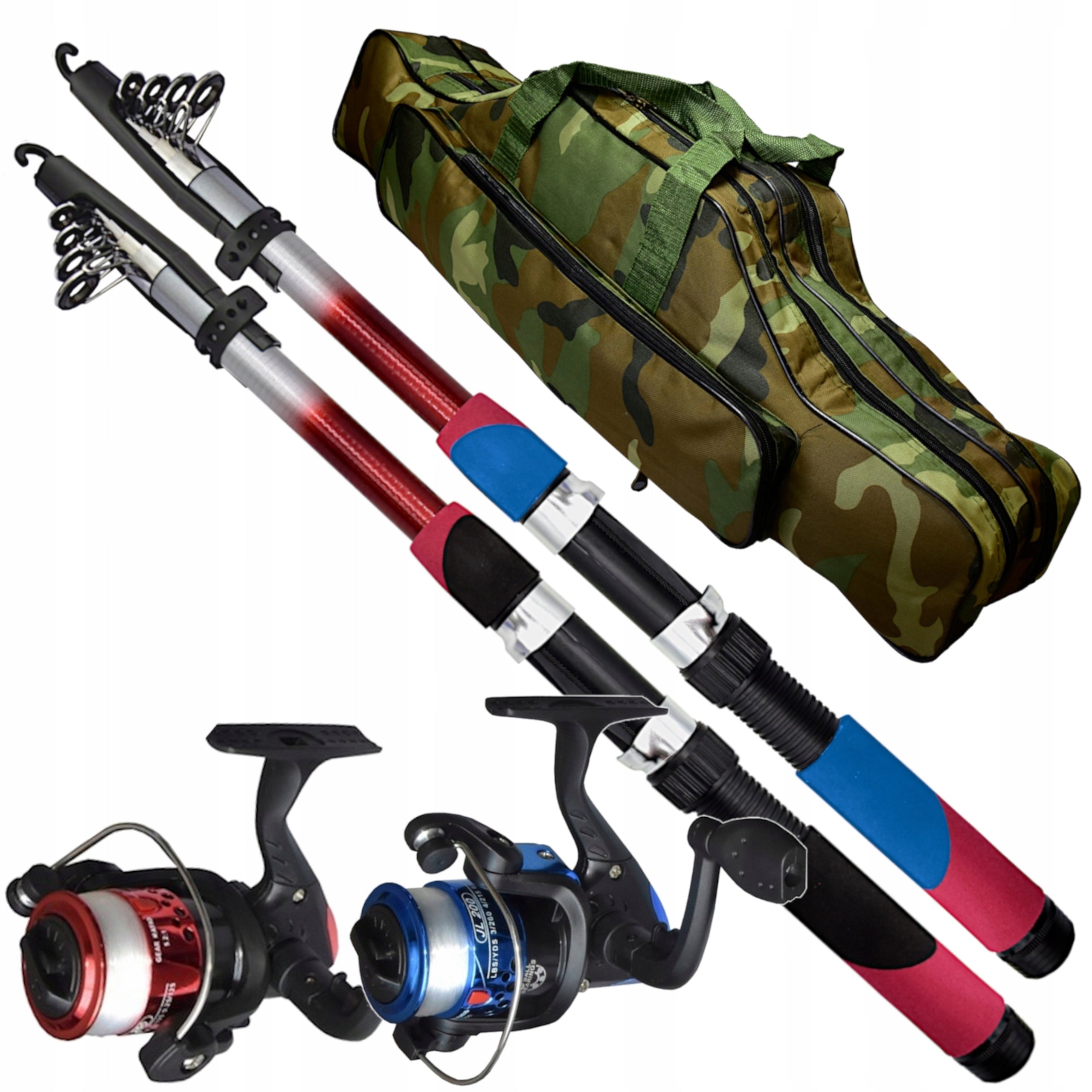 FISHING SET 2 x Fishing Rod 2 x Reel BAG Brand Margrom
