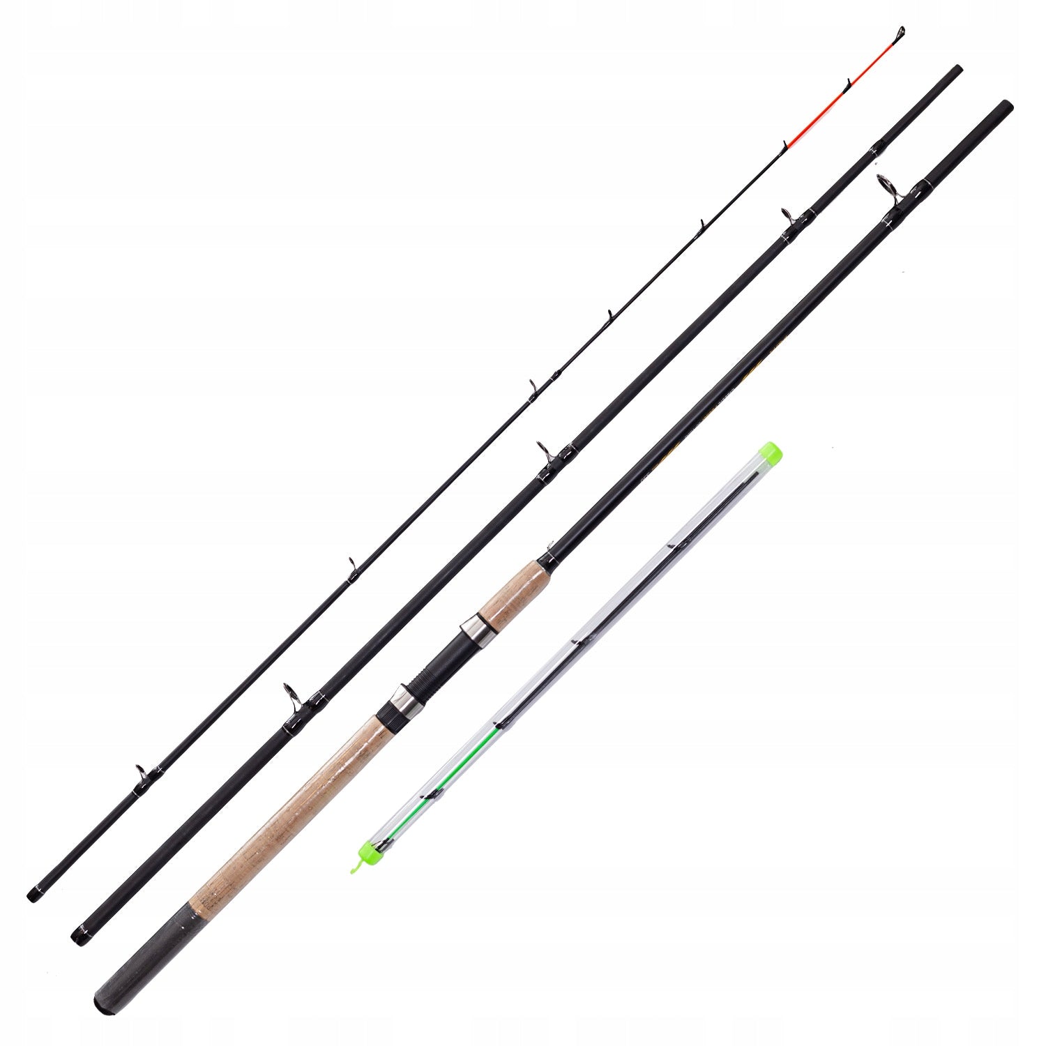 FISHING SET 2X FEEDER ROD + 2X BLACK SHADOW REEL + 3X BASKETS Packaging status original