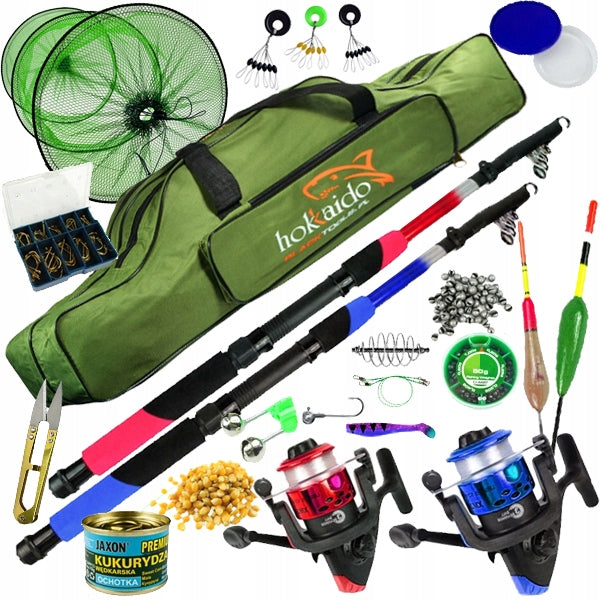 FISHING SET 2x Fishing Rod 2x Reel JAXON Z65