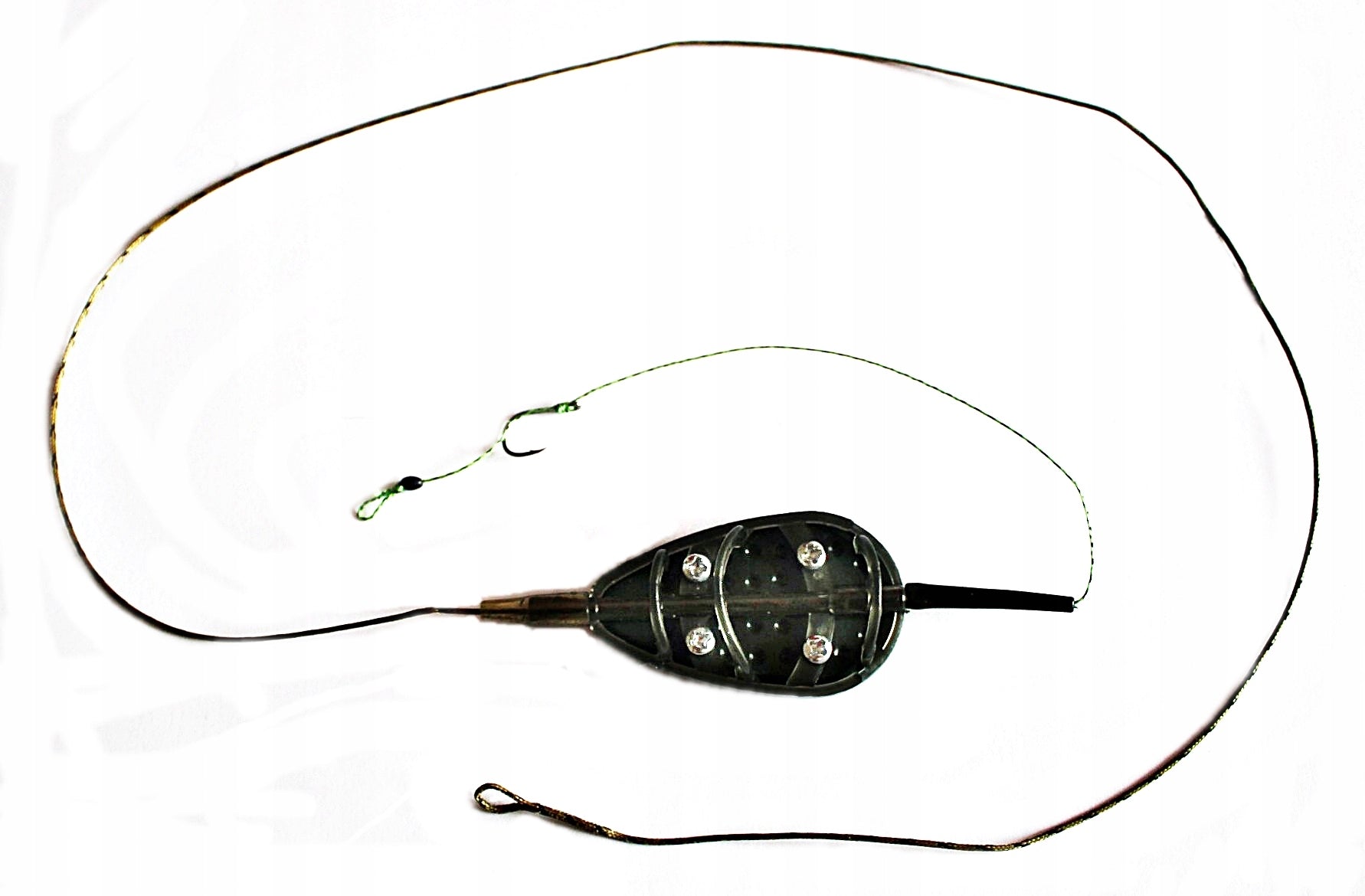 FISHING SET FEEDER 390cm. + REEL 6BB + FISHING LINE + AKCESORIA. Rod construction type segmented
