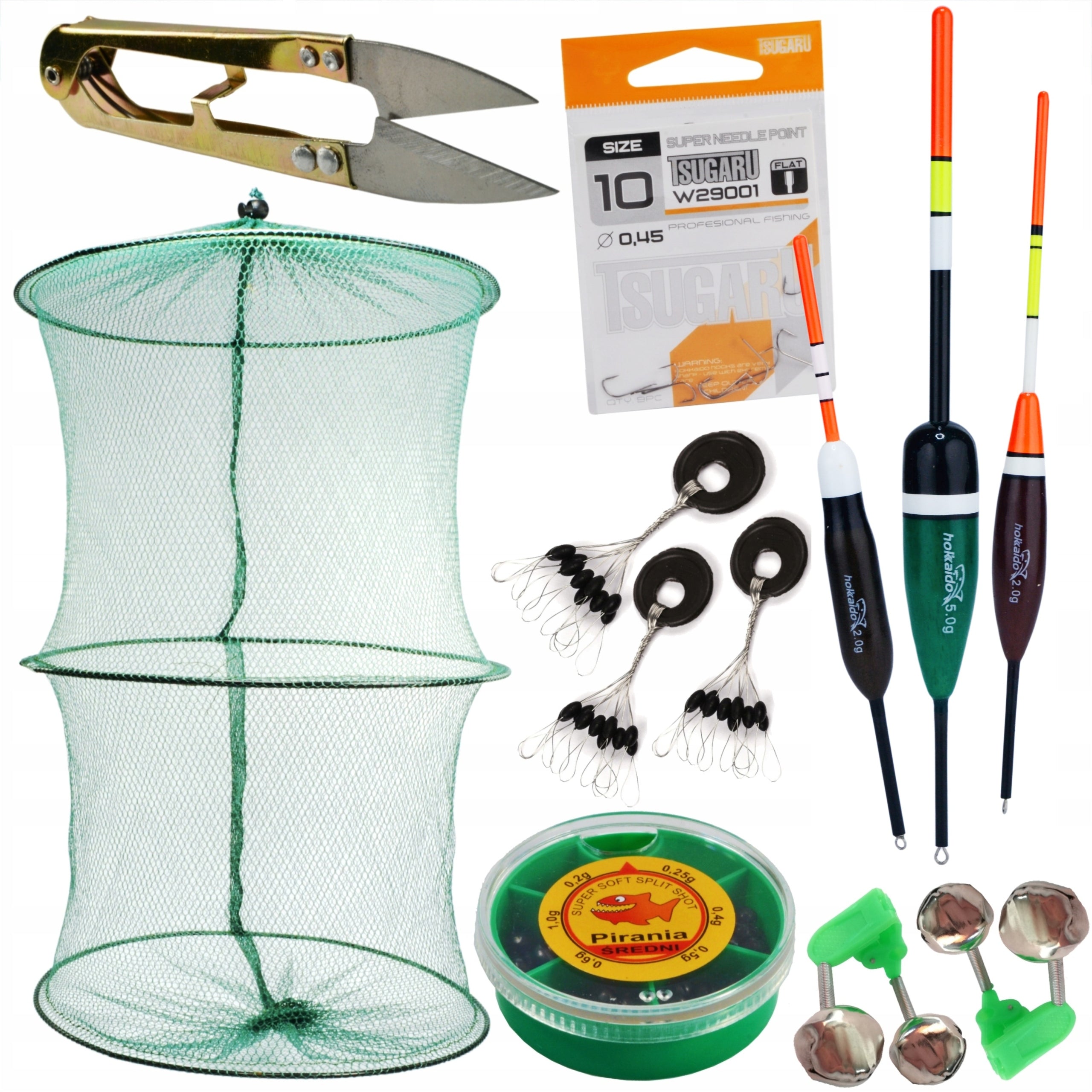 FISHING SET FLOAT 2,1M TWO RODS 2x REELS LARGE SET 17 el HK Total length 210 cm