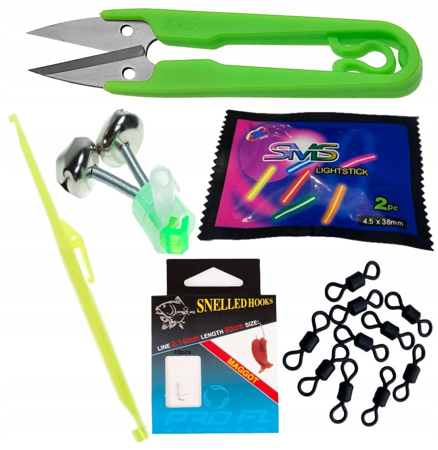 FISHING SET READY FOR FISH LANDING NET FISHING ROD X2 REEL X2 COVER Number of items in the set 36
