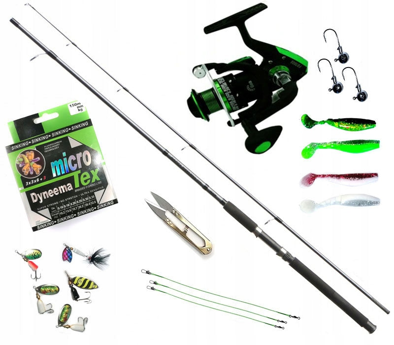 FISHING SET SPINNING JAXON HWSP 240 REEL PIKE AKCESORIA