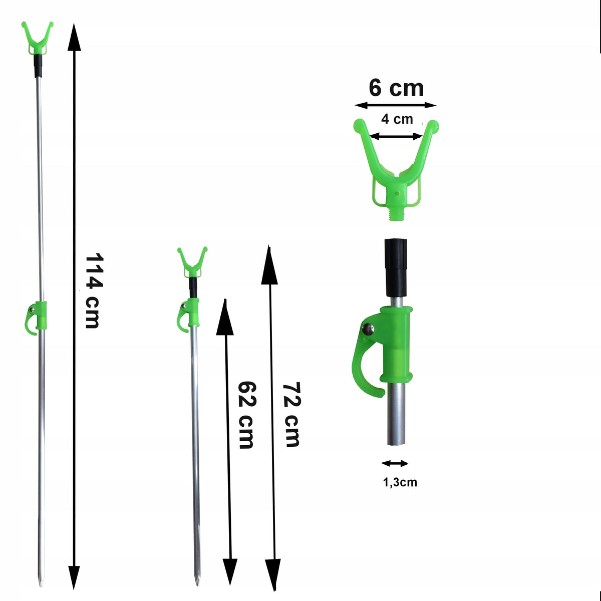 FISHING SUPPORT 72/114 cm ALUMINUM Rods 24h Brand Miracle Fish