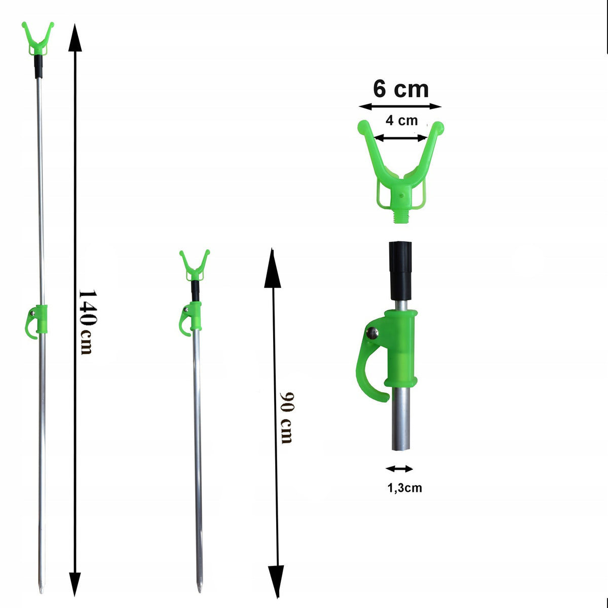 FISHING SUPPORT 90/140 cm ALUMINUM Rods 24h Brand Miracle Fish