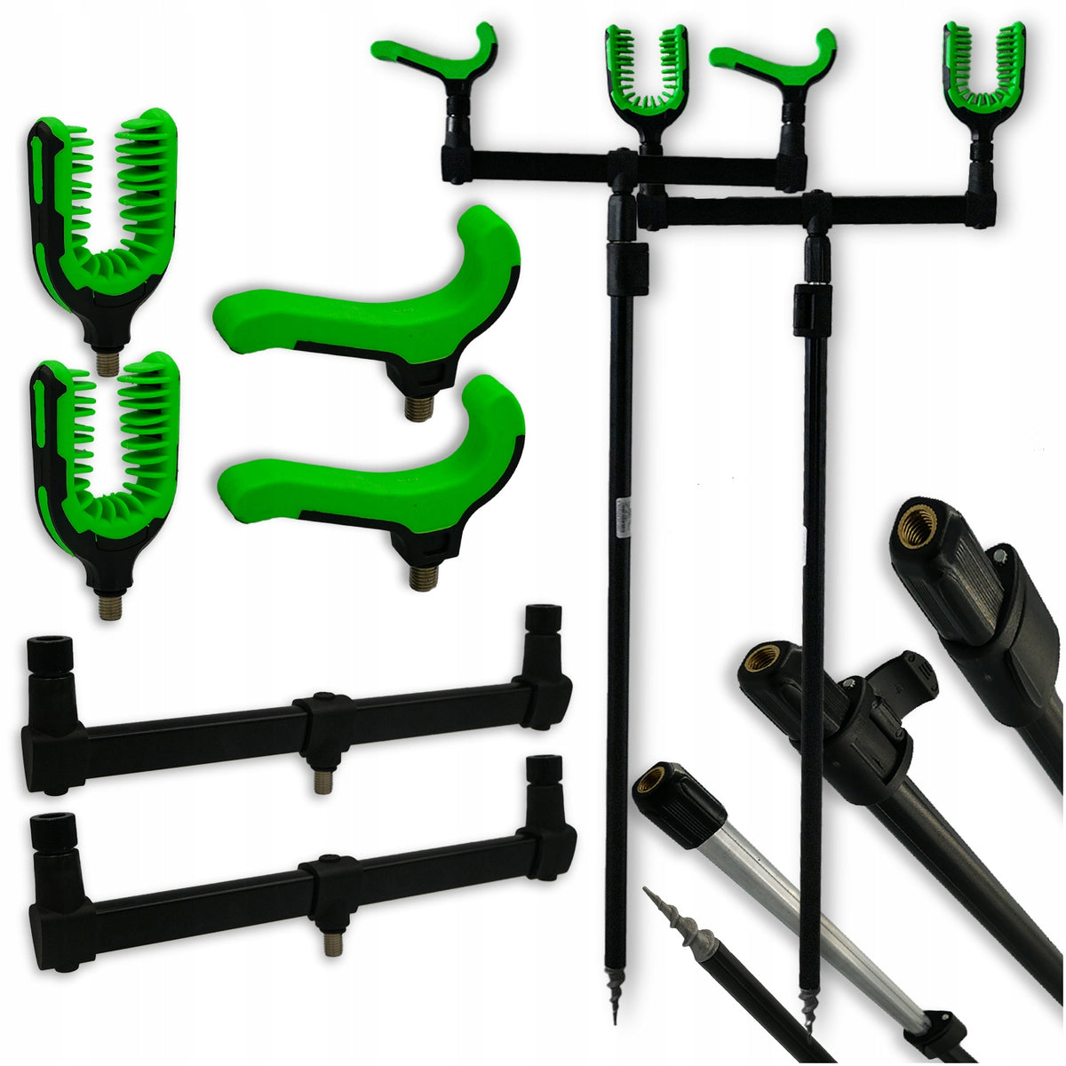 FISHING SUPPORT BUZZBARS FEEDER STAND FOR 2 RODS SOLID