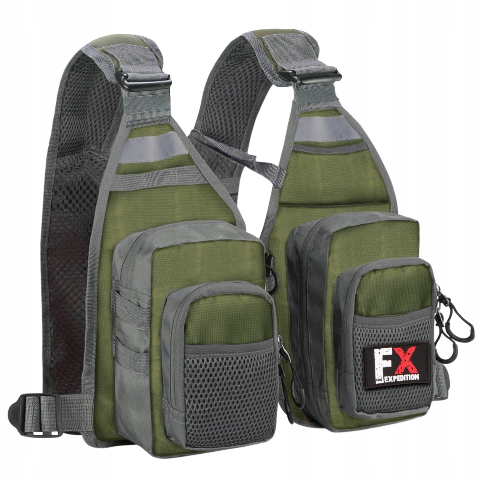 FISHING VEST ADJUSTABLE LIGHTWEIGHT WITH POCKETS AND VENTILATION S-XXL