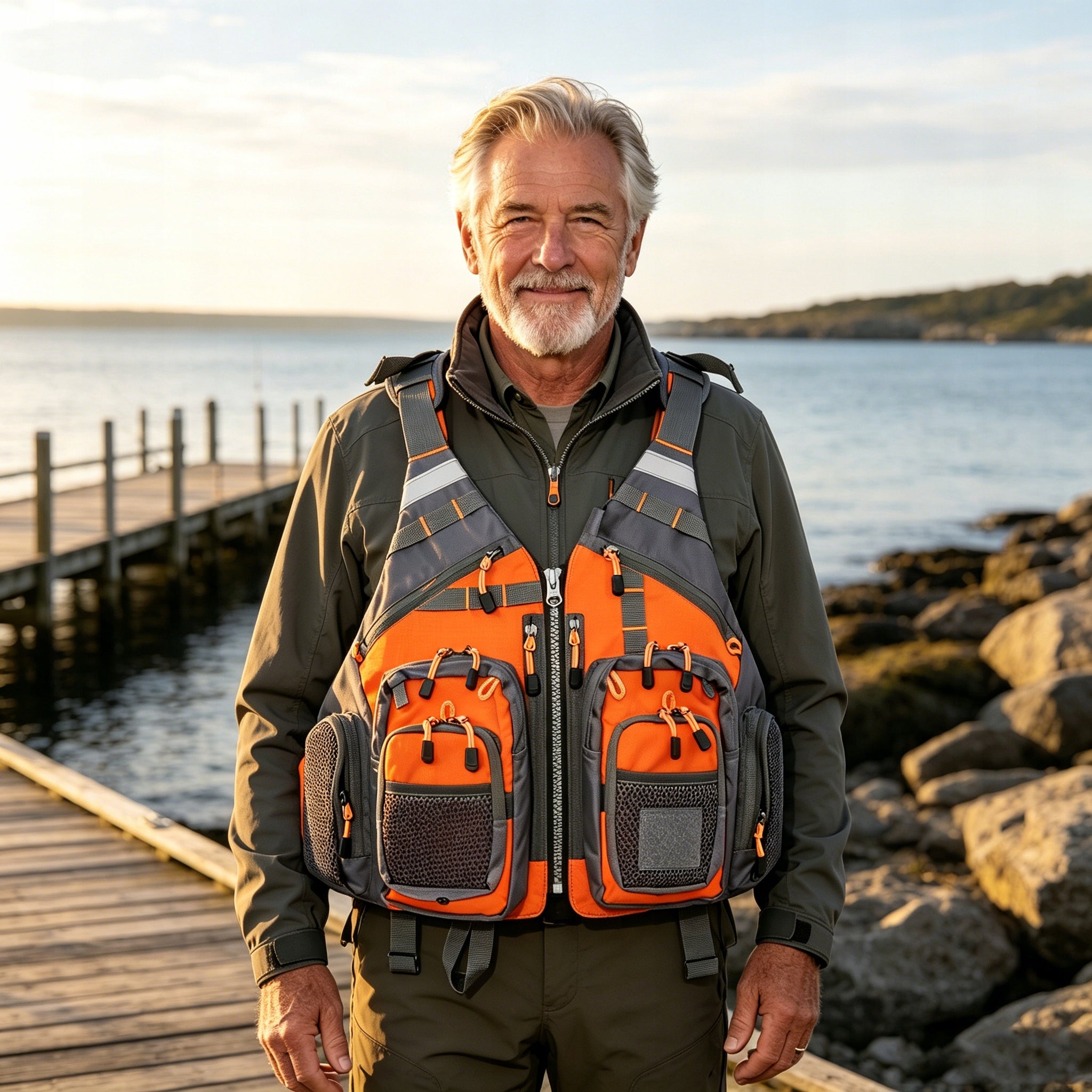 FISHING VEST PACK RUVP R. UNIVERSAL 13 POCKETS BREATHABLE Size universal