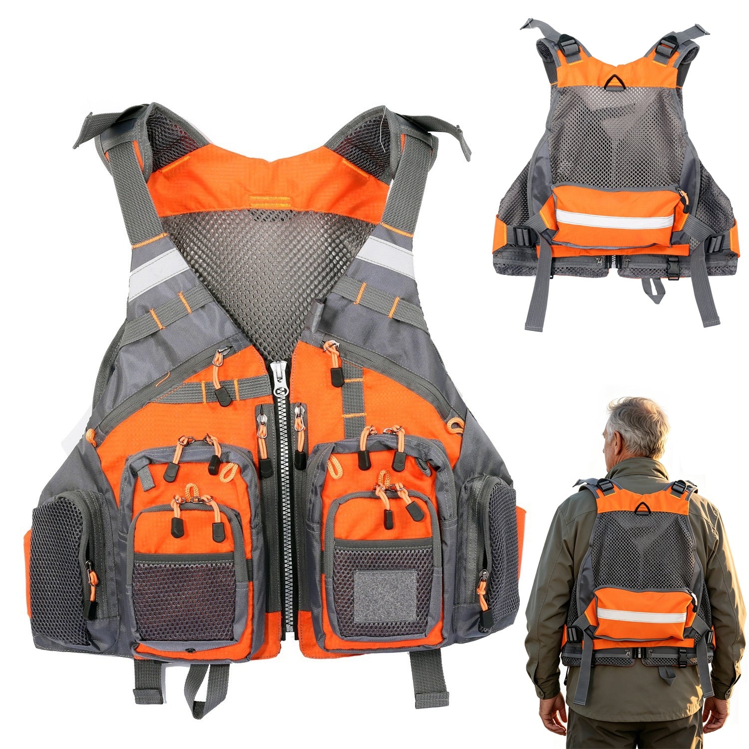 FISHING VEST TANK TOP 13 POCKETS BREATHABLE UNIVERSAL