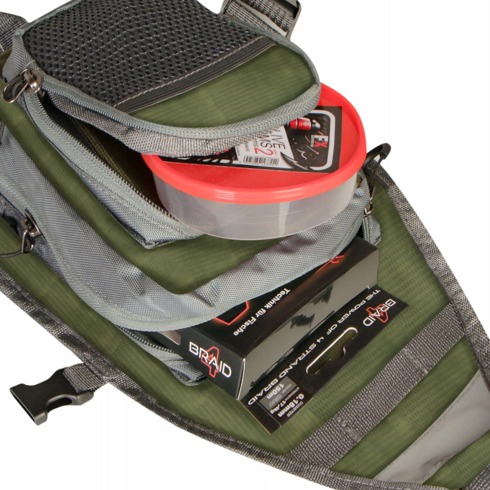 FISHING VEST WITH POCKETS GREEN ULTRA-LIGHT UNIVERSAL SIZE Color green