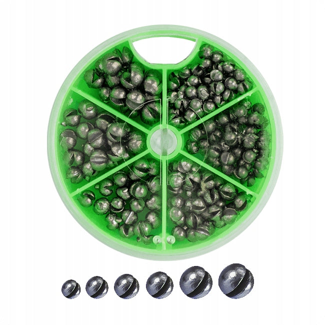 FISHING WEIGHTS OF PELLETS SAHIDO LEAD BULLETS 120G 6 SIZES WEIGHTS