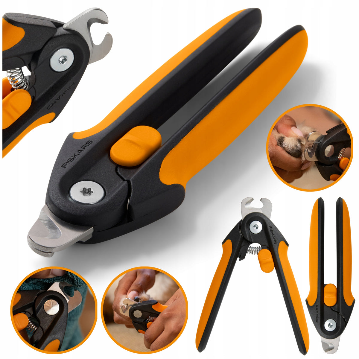 FISKARS Claw Set for Dogs and Cats Clamps + File + Case Organizer Packaging status original