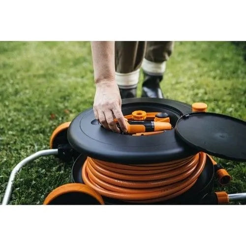 Fiskars Waterwheel L 1/2" Gartenhaspel mit 30 m Schlauch 