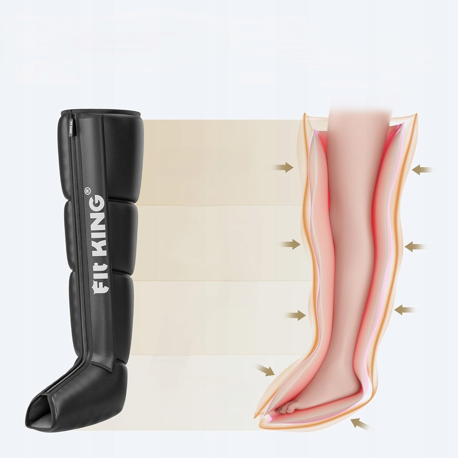FIT KING - Compression Leg Massager, 8 Levels, Size L Brand no brand