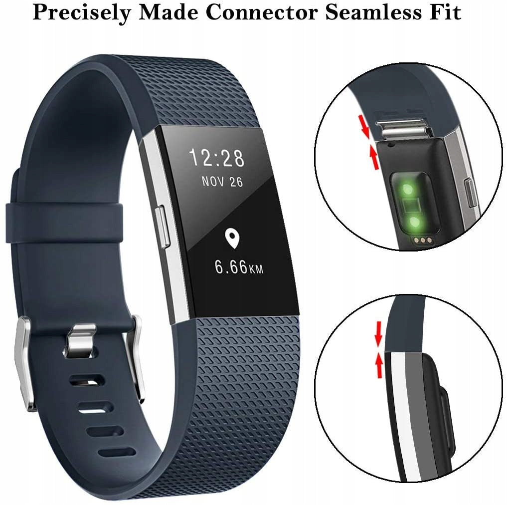FITBIT CHARGE 2 SILICONE RUBBER STRAP L 3D strong Color blue