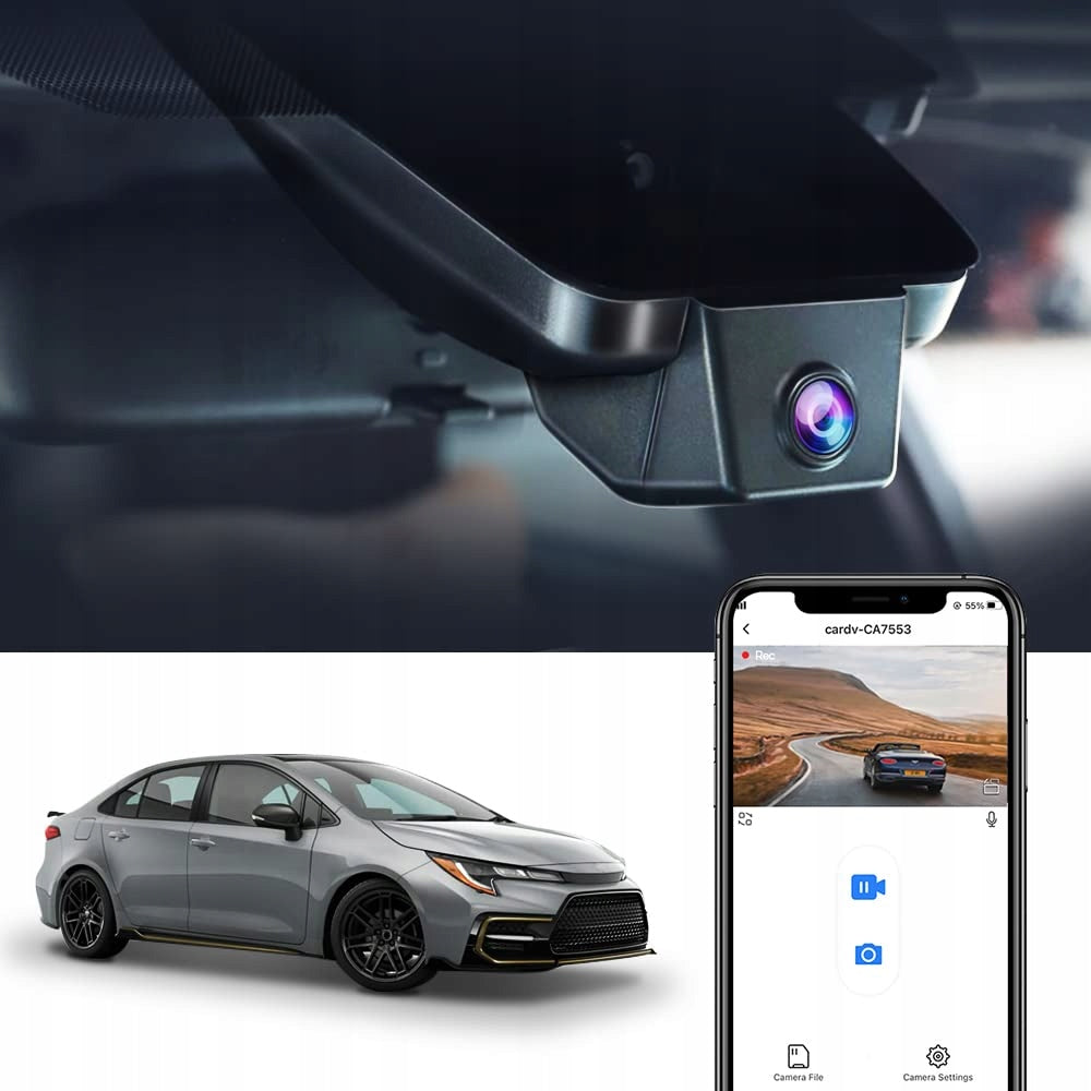 FITCAMX 4K Dash Cam for Toyota Corolla 2019-2022 with WiFi