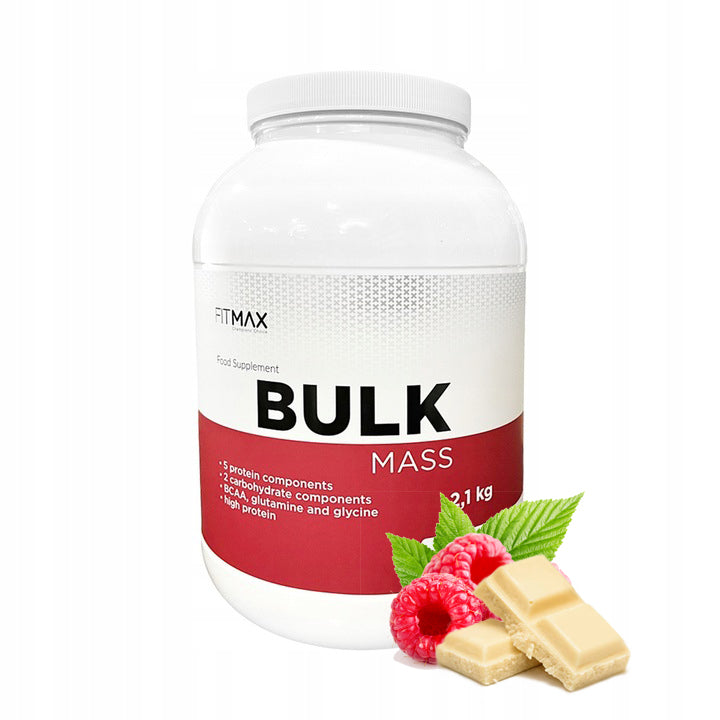 FITMAX BULK MASS 2100G WHEY PROTEIN MASS UP TO 46% B.CHOCOLATE - RASPBERRY