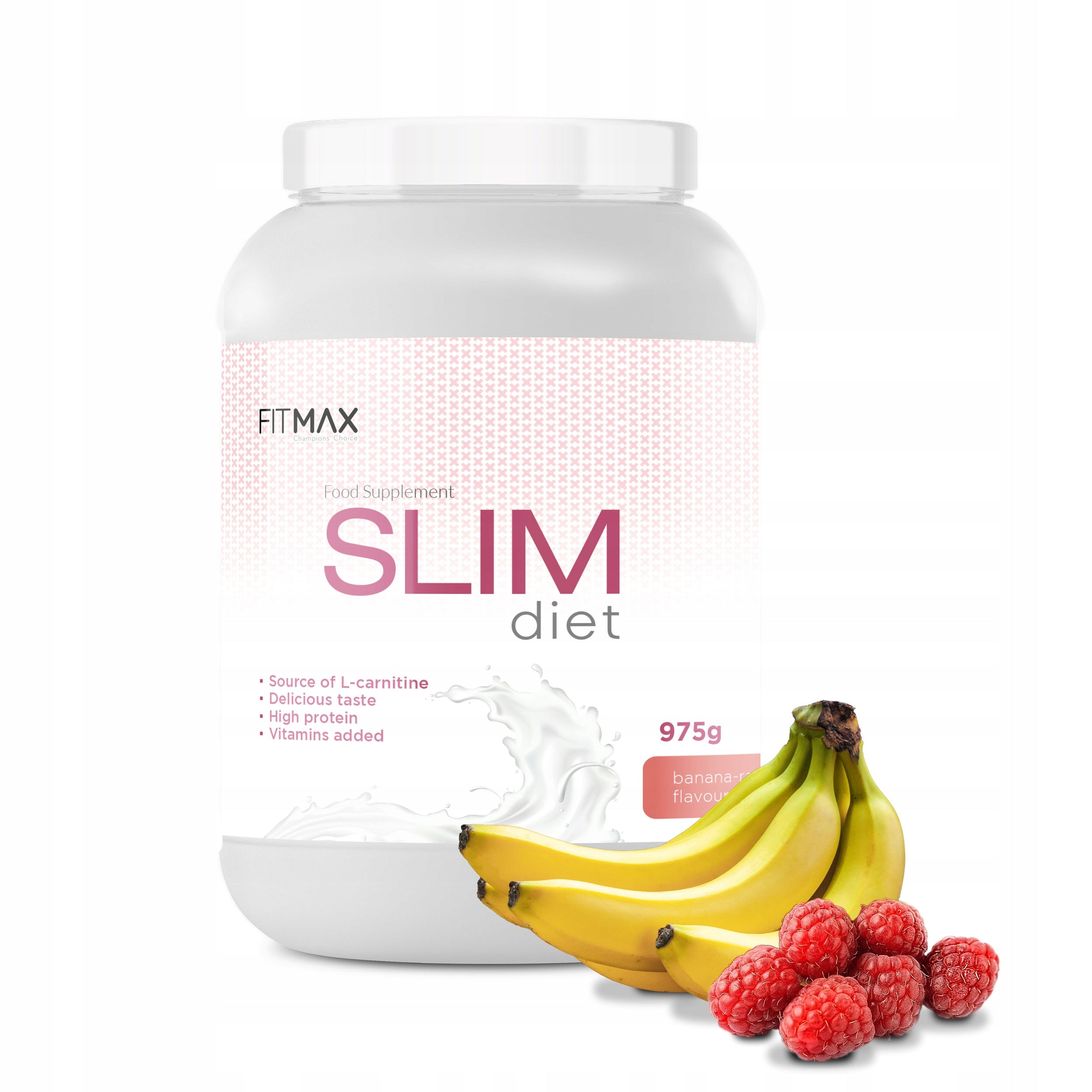 FITMAX SLIM DIET 975g | slimming cocktail TASTE: BANANA - RASPBERRY