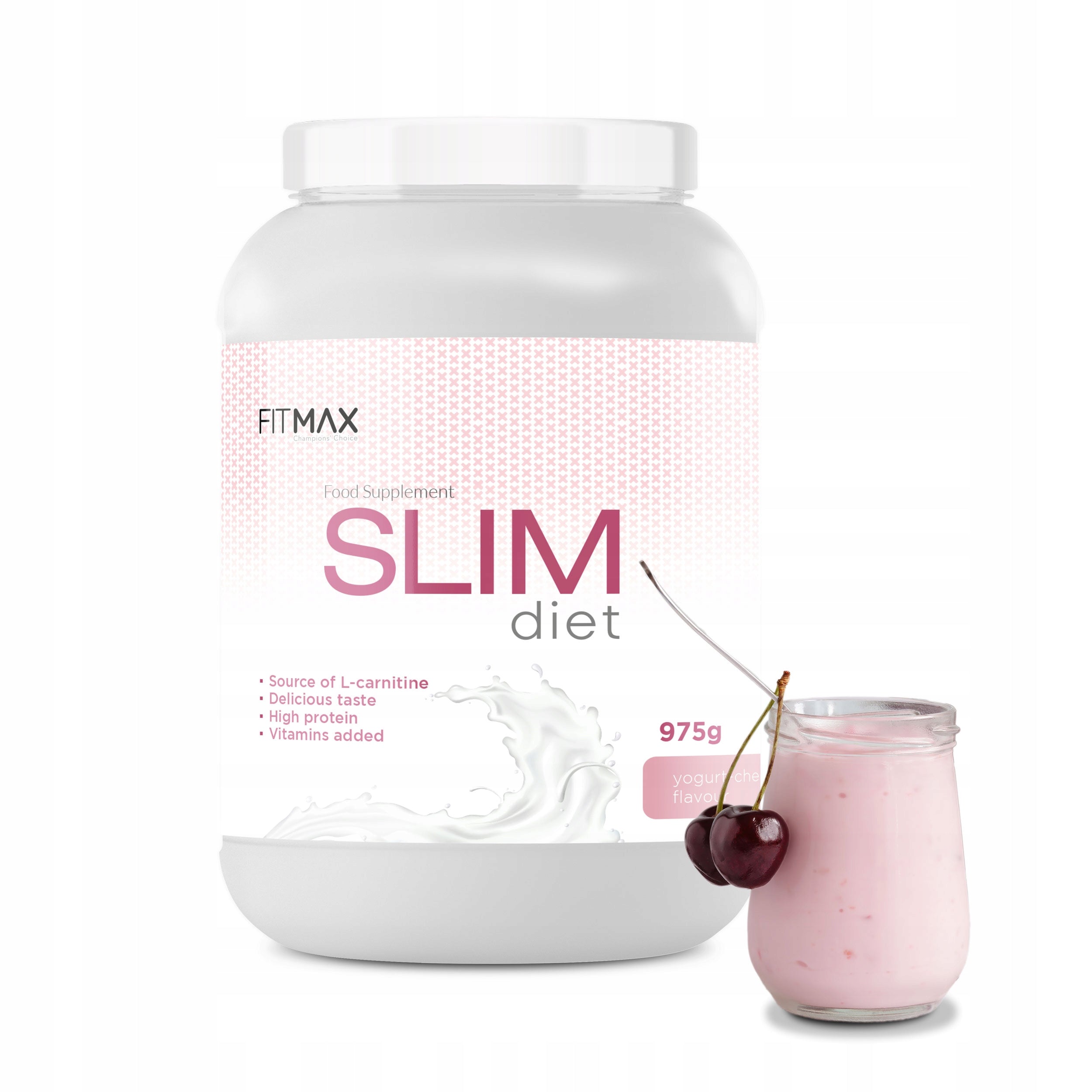 FITMAX Slim Diet Yoghurt- Cherry 975g.