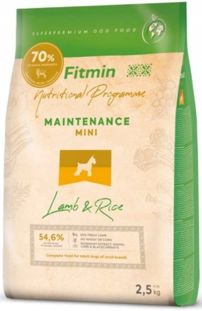 FITMIN Dog Mini dry dog food LAMB WITH RICE 2,5 kg