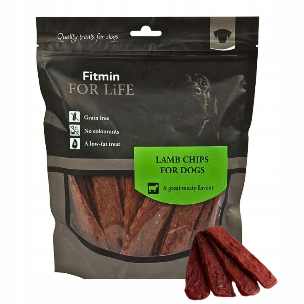 FITMIN dog treat chips lamb strips 400g