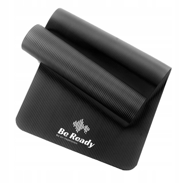 FITNESS AEROBICS MAT YOGA NON-SLIP LARGE Color black