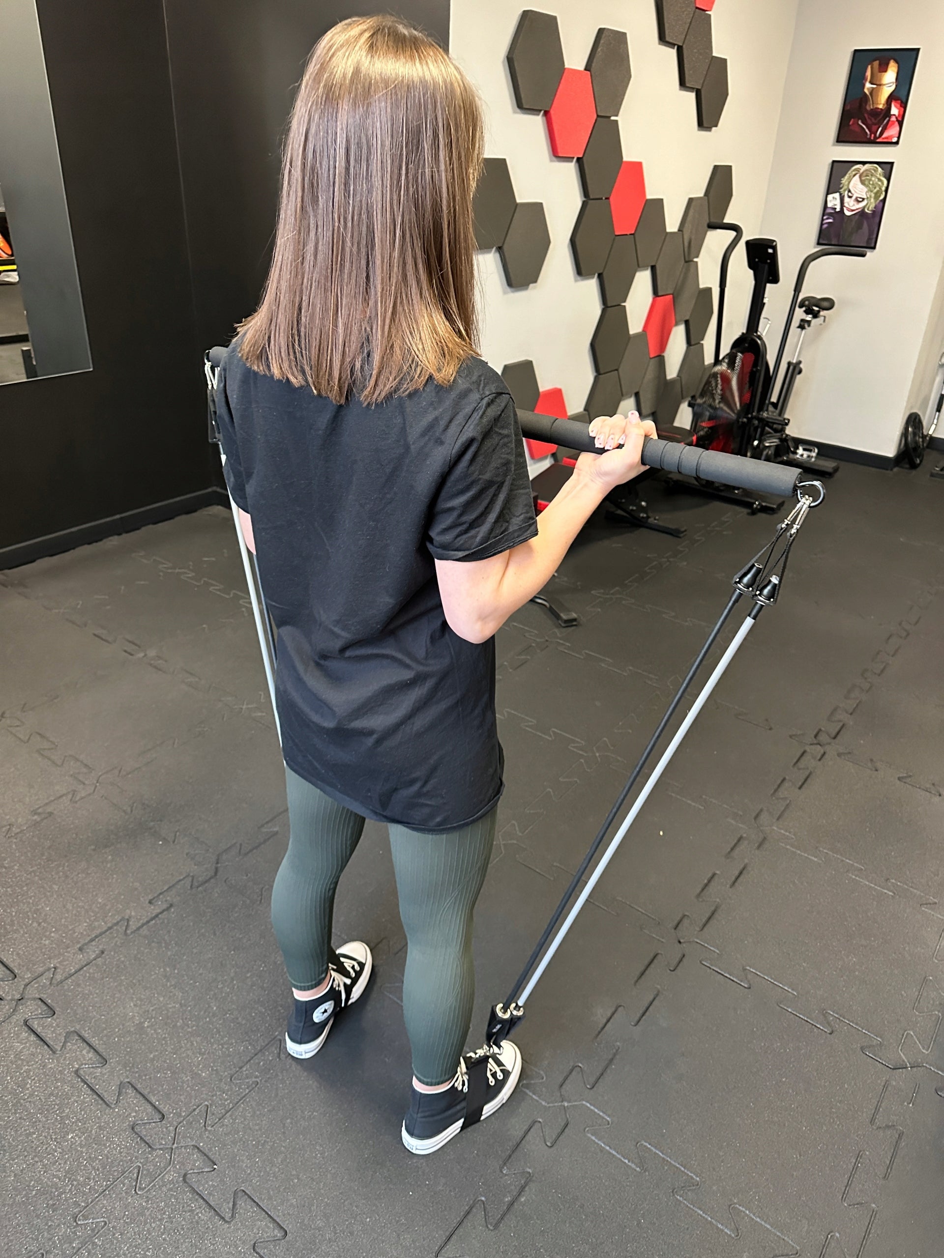 FITNESS EXERCISE BAR PILATES BAR + 4 RESISTANCE RUBBERS MuscleForge EAN (GTIN) 5904121541785
