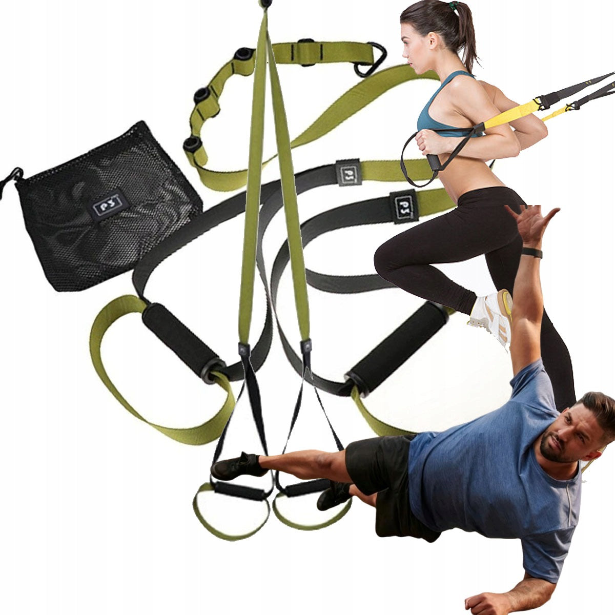 FITNESS EXERCISE BELTS CROSSFIT HANDLES 400 KG