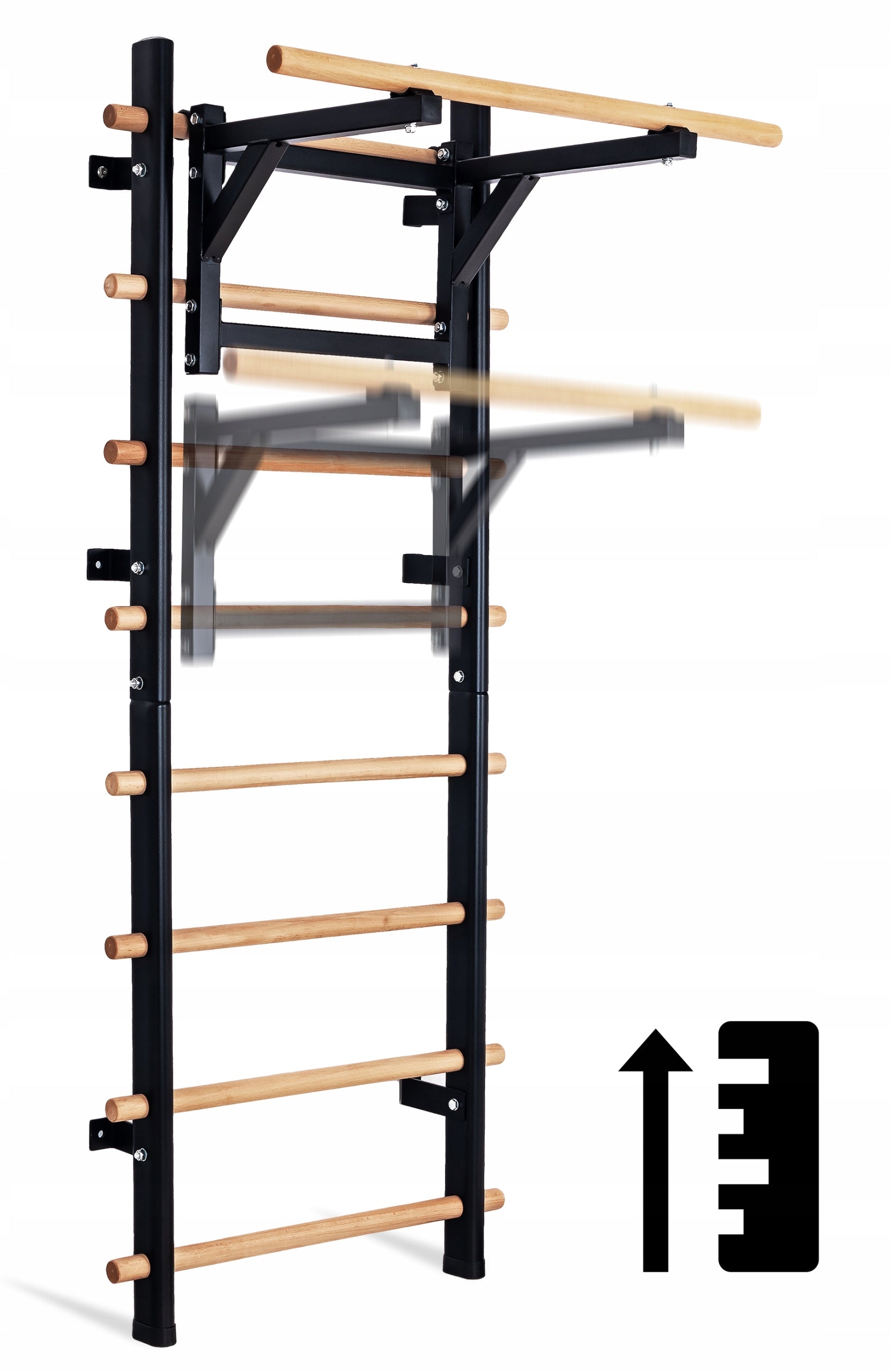 FITNESS Gymnastic TRAINING LADDER for REHABILITATION exercises + BAR Maximum user weight 150 kg
