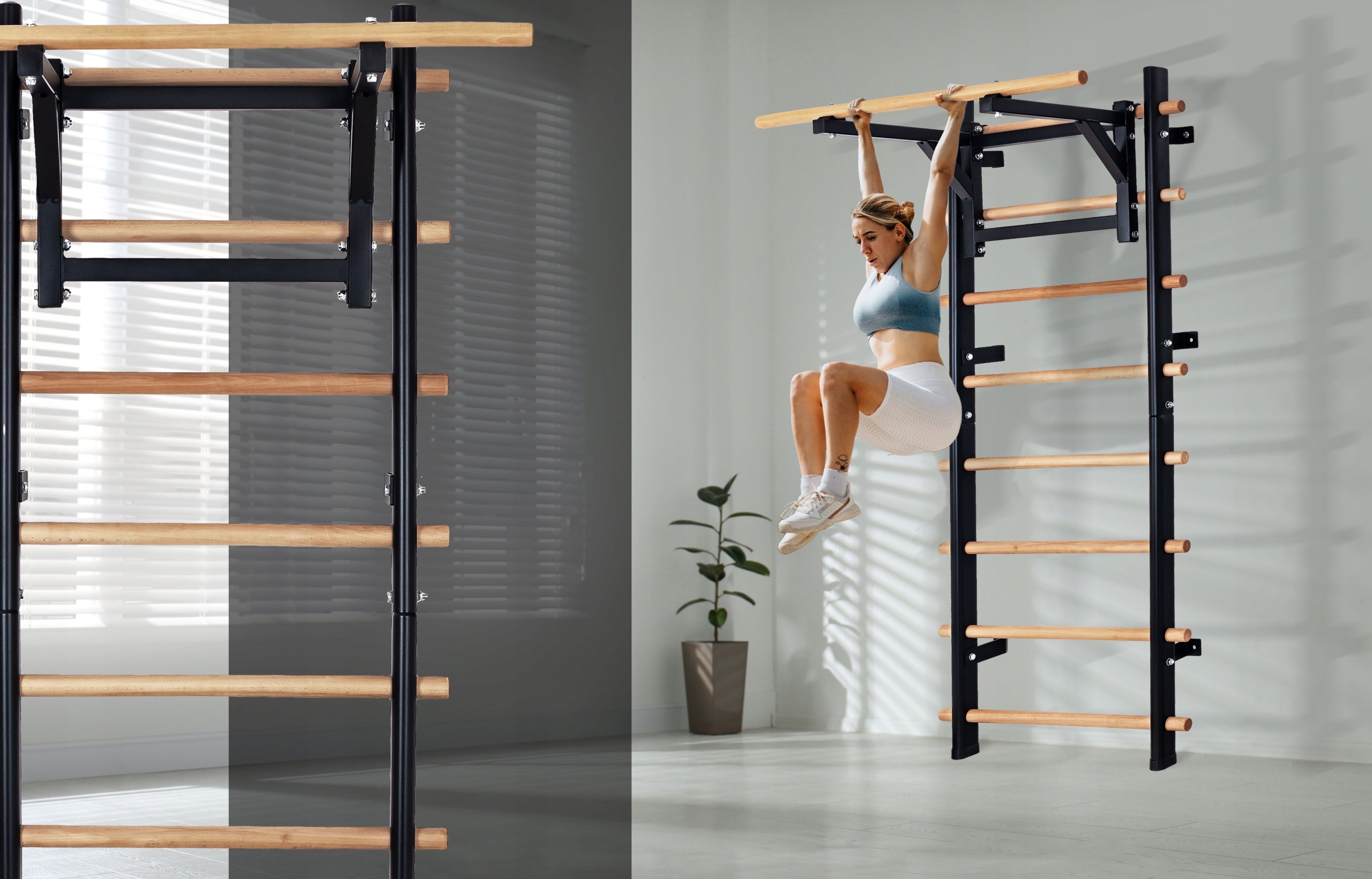 FITNESS Gymnastic TRAINING LADDER for REHABILITATION exercises + BAR Model GIMNASTYCZNA SG-562