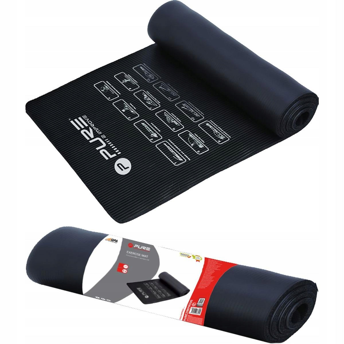 FITNESS MAT FOR EXERCISE NBR ANTI-SLIP MAT 193x58x1,cm PURE
