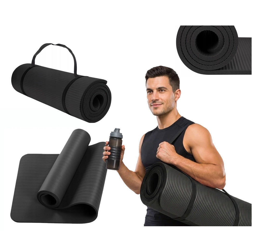 FITNESS MAT FOR YOGA EXERCISES FOAM GYMNASTIC MAT NBR THICK