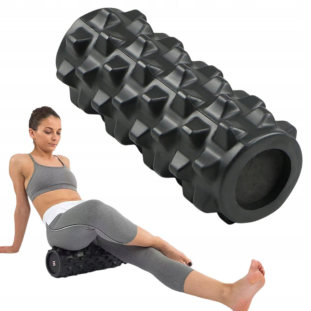 FITNESS ROLLER EVA 32CM ROLLER FOR FASCIA MASSAGE REGENERATION TRAINING BLACK Packaging status original